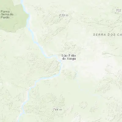 Map showing location of São Félix do Xingu (-6.644720, -51.995000)