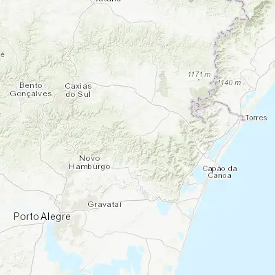 Map showing location of São Francisco de Paula (-29.448060, -50.583610)