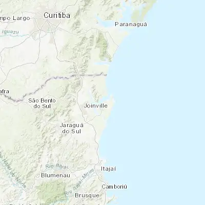Map showing location of São Francisco do Sul (-26.243330, -48.638060)