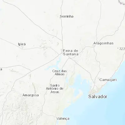Map showing location of São Gonçalo dos Campos (-12.433330, -38.966670)