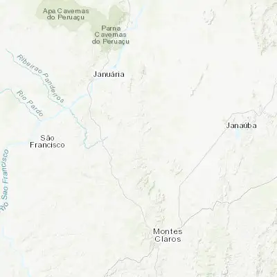 Map showing location of São João da Ponte (-15.929170, -44.007780)