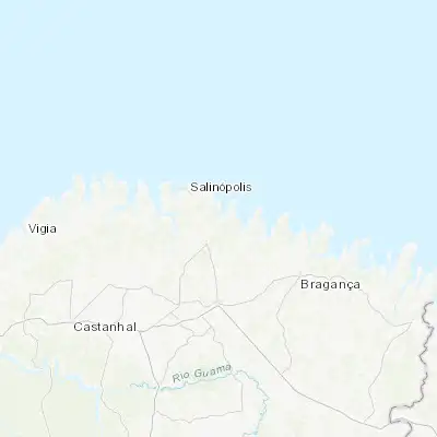 Map showing location of São João de Pirabas (-0.774720, -47.177220)