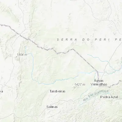 Map showing location of São João do Paraíso (-15.313610, -42.014440)