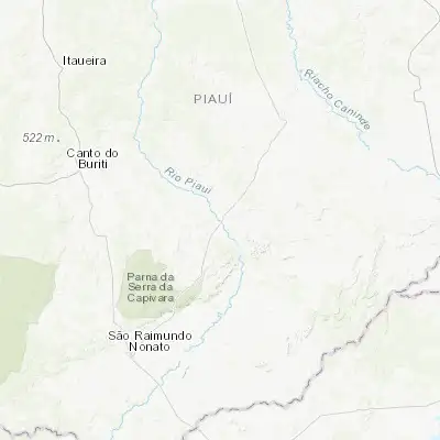 Map showing location of São João do Piauí (-8.358060, -42.246670)