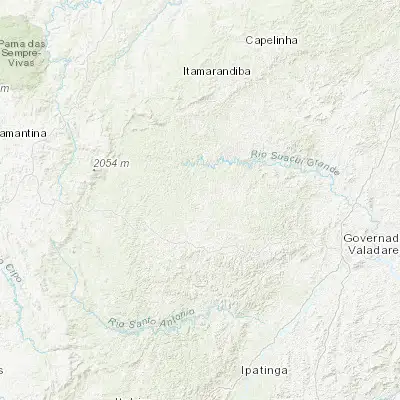 Map showing location of São João Evangelista (-18.547780, -42.763330)