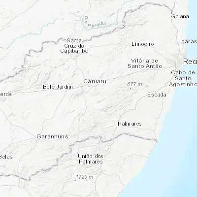 Map showing location of São Joaquim do Monte (-8.432500, -35.804440)