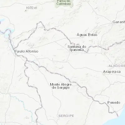Map showing location of São José da Tapera (-9.558330, -37.381110)