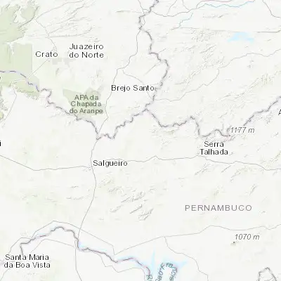 Map showing location of São José do Belmonte (-7.861390, -38.759720)