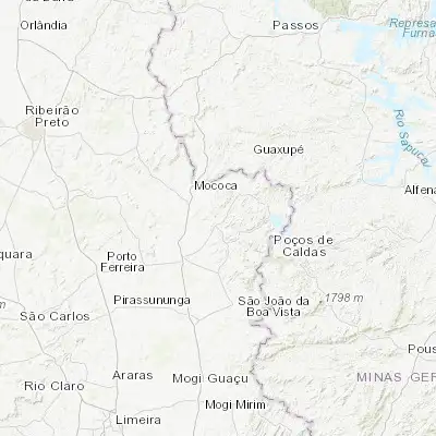 Map showing location of São José do Rio Pardo (-21.595560, -46.888610)