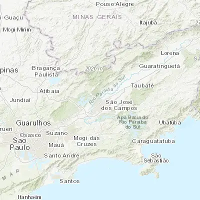 Map showing location of São José dos Campos (-23.179440, -45.886940)