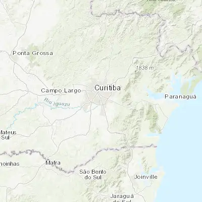 Map showing location of São José dos Pinhais (-25.530200, -49.208360)