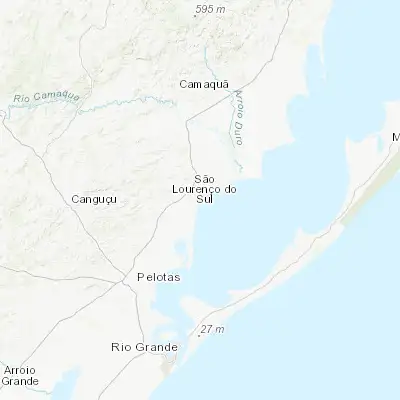 Map showing location of São Lourenço do Sul (-31.365280, -51.978330)