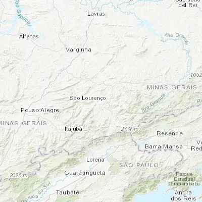 Map showing location of São Lourenço (-22.116390, -45.054440)