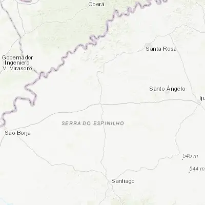 Map showing location of São Luiz Gonzaga (-28.408330, -54.960830)