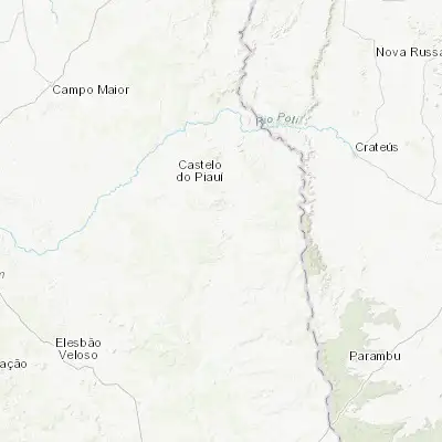 Map showing location of São Miguel do Tapuio (-5.503610, -41.323330)