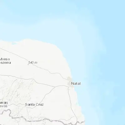 Map showing location of São Miguel (-5.466670, -35.366670)
