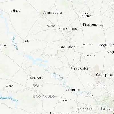Map showing location of São Pedro (-22.548610, -47.913890)