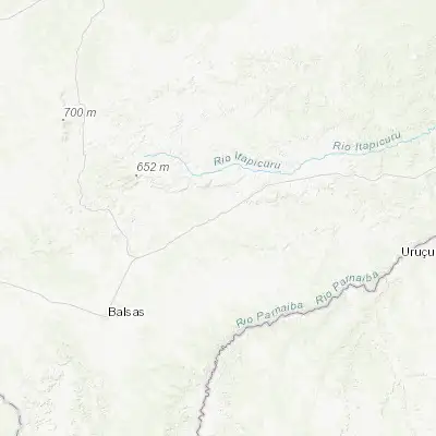Map showing location of São Raimundo das Mangabeiras (-7.021940, -45.481110)