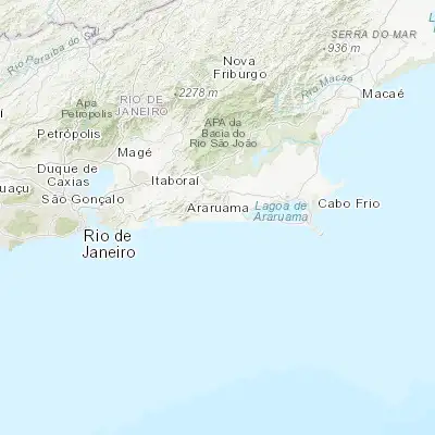 Map showing location of Saquarema (-22.920000, -42.510280)