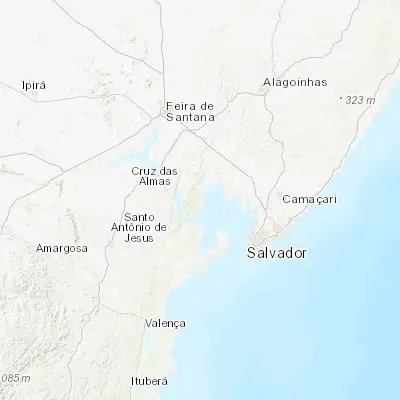 Map showing location of Saubara (-12.737500, -38.768610)