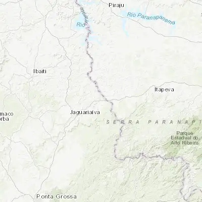 Map showing location of Sengés (-24.113350, -49.463150)