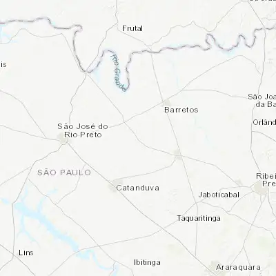 Map showing location of Severínia (-20.809440, -48.802780)