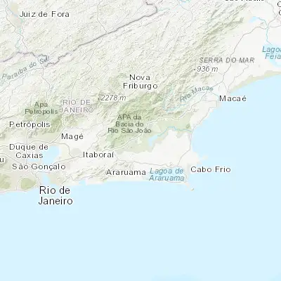 Map showing location of Silva Jardim (-22.650830, -42.391670)