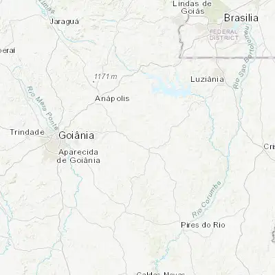 Map showing location of Silvânia (-16.658890, -48.608060)