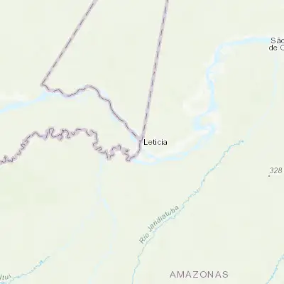 Map showing location of Tabatinga (-4.231160, -69.938580)