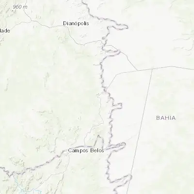 Map showing location of Taguatinga (-12.403890, -46.436110)