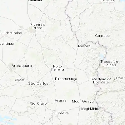 Map showing location of Tambaú (-21.705000, -47.274440)
