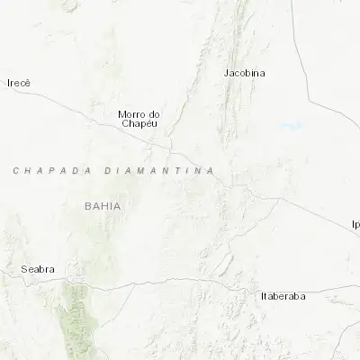 Map showing location of Tapiramutá (-11.847220, -40.791390)