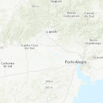 Map showing location of Taquari (-29.799720, -51.864440)