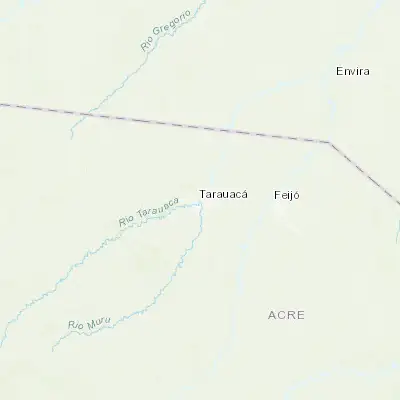 Map showing location of Tarauacá (-8.161390, -70.765560)