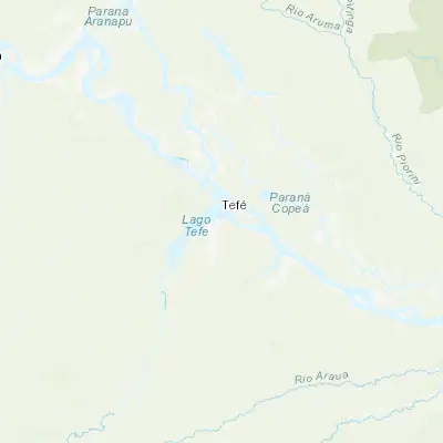 Map showing location of Tefé (-3.368410, -64.720540)