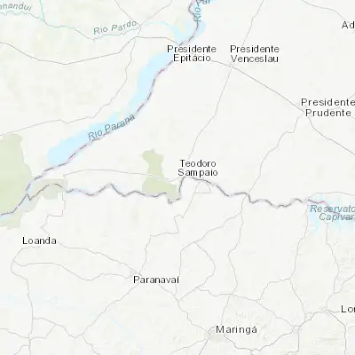 Map showing location of Teodoro Sampaio (-22.532500, -52.167500)