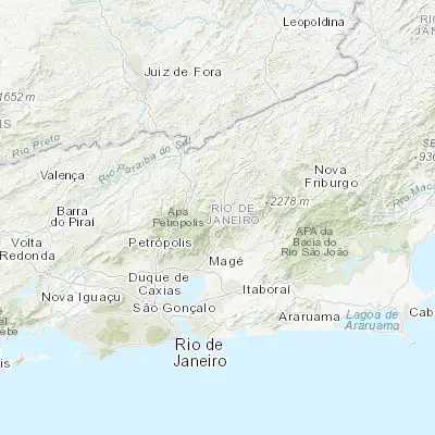 Map showing location of Teresópolis (-22.416700, -42.978220)