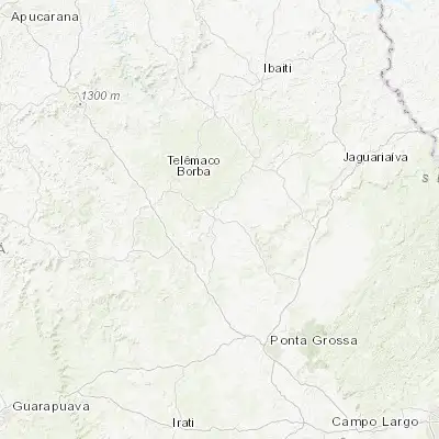 Map showing location of Tibagi (-24.509440, -50.413610)