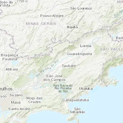 Map showing location of Tremembé (-22.958330, -45.549440)