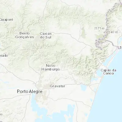 Map showing location of Três Coroas (-29.516940, -50.777780)
