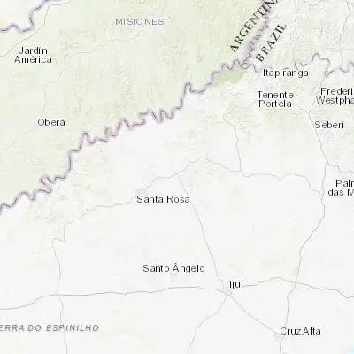 Map showing location of Três de Maio (-27.773330, -54.240000)