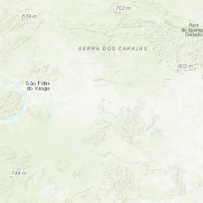 Map showing location of Tucumã (-6.747500, -51.161110)