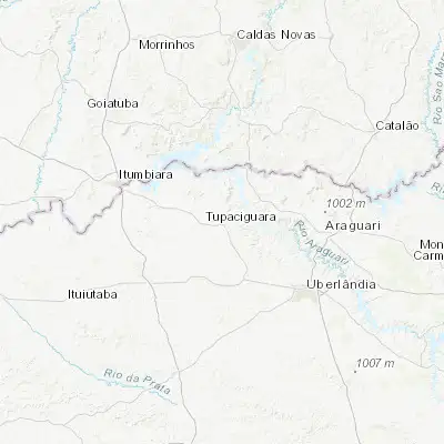 Map showing location of Tupaciguara (-18.592220, -48.705000)