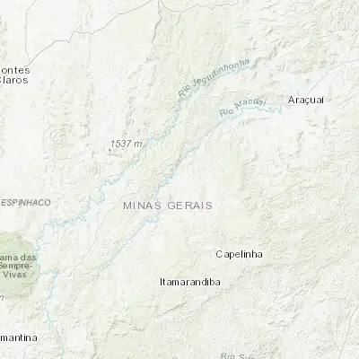Map showing location of Turmalina (-17.285560, -42.730000)