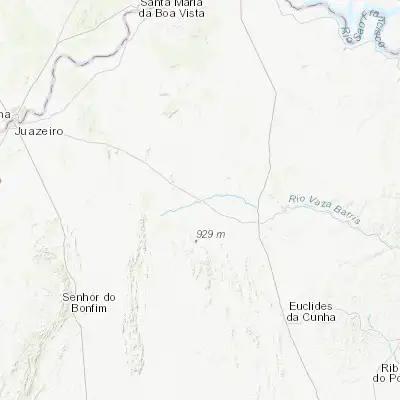 Map showing location of Uauá (-9.841390, -39.481670)