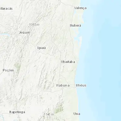 Map showing location of Ubaitaba (-14.312500, -39.323330)