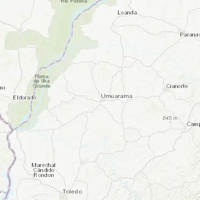 Map showing location of Umuarama (-23.766390, -53.325000)