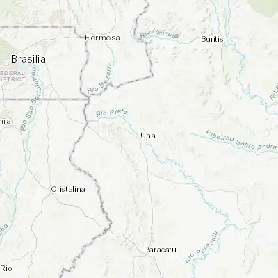 Map showing location of Unaí (-16.357500, -46.906110)