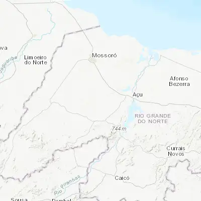 Map showing location of Upanema (-5.641940, -37.257780)