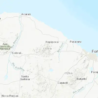 Map showing location of Uruburetama (-3.625000, -39.508330)